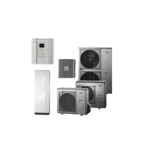 Αντλία Θερμότητας Αέρα Νερού NIBE SPLIT AHPS S 300 και SMO 40 12 kW για Θέρμανση - Ψύξη και Ζεστό Νερό Χρήσης με Ταμιευτήρα νερού 