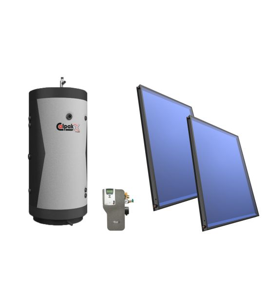 Calpak X-Flow 300lt με συλλέκτες M5 2.1m² σύστημα βεβιασμένης κυκλοφορίας για κεραμοσκεπή