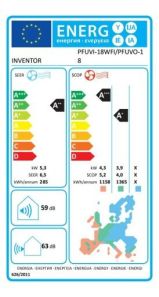Inventor Professional 18000btu Επίτοιχη Μονάδα Κλιματισμού 