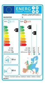 Inventor Professional 12000btu Επίτοιχη Μονάδα Κλιματισμού 
