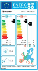 Inventor Dark 12000btu Επίτοιχη Μονάδα Κλιματισμού 