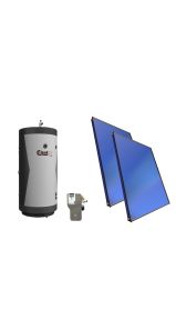 Calpak X-Flow 300lt με συλλέκτες PRISMA 2.0m² σύστημα βεβιασμένης κυκλοφορίας για κεραμοσκεπή
