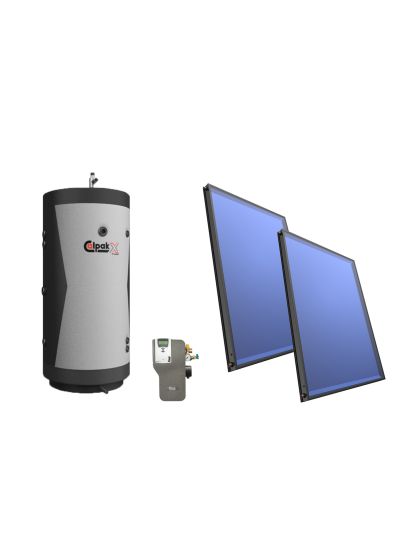 Calpak X-Flow 300lt με συλλέκτες M5 2.1m² σύστημα βεβιασμένης κυκλοφορίας
